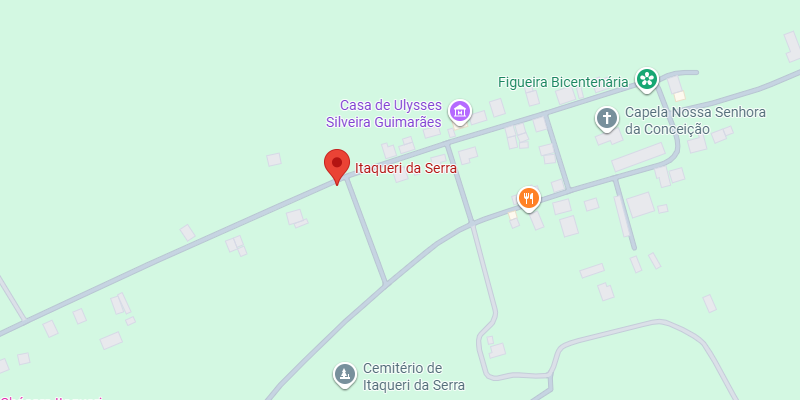 Mapa de localização de Itaqueri da Serra em Itirapina (SP)